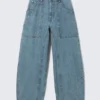 Dunno Unisex Low Rise Loose Barrel Jeans – 02 Blue – Medium Blue | Cheap Monday Gb Dunno Unisex Low Rise Loose Barrel Jeans – 02 Blue – Medium Blue | Cheap Monday Gb