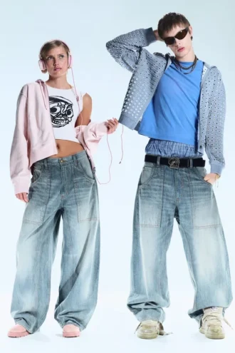 dunno unisex low rise loose barrel jeans cloudy blue mittelblau cheap monday gb 1 330x495 - Dunno Unisex Low Rise Loose Barrel Jeans &ndash; Cloudy Blue &ndash; Mittelblau | Cheap Monday Gb