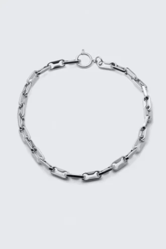 Edelstahl-Kettenhalskette – Silber Edelstahl-Kettenhalskette – Silber