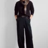 Eine Loose Anzughose – Dunkelblau Eine Loose Anzughose – Dunkelblau