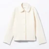 Einreihige Jacke aus Wollmischung – Off-White