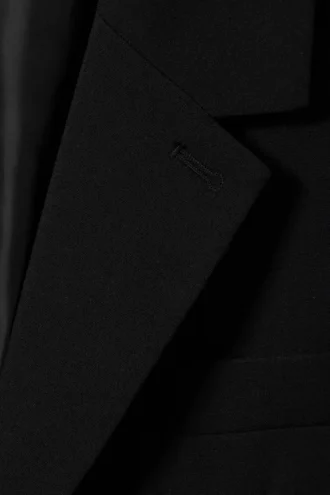 Einreihiger, locker geschnittener Blazer – Schwarz