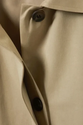 Einreihiger Oversize-Car-Coat – Beige