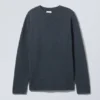 Eloise Oversize-Wollpullover – Marineblau