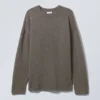 Eloise Oversized-Wollpullover – Dark Mole