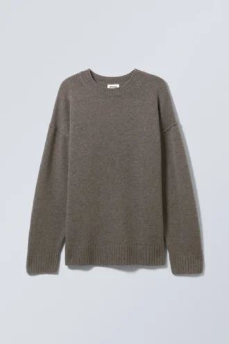 Eloise Oversized-Wollpullover – Dark Mole