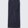 Eng anliegender Denim-Maxirock mit niedriger Leibhöhe – Blue Rinse – Dunkelblau Eng anliegender Denim-Maxirock mit niedriger Leibhöhe – Blue Rinse – Dunkelblau