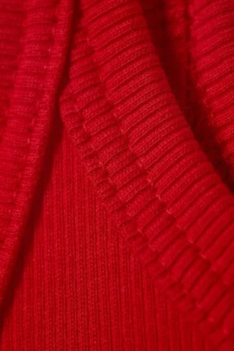 Eng anliegendes, geripptes Unterhemd – leuchtend rot