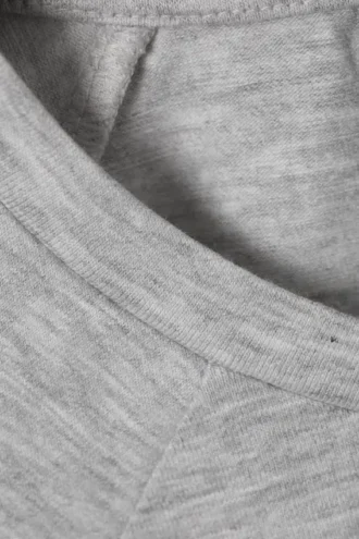 Eng anliegendes Kurzarm-Top – Grau meliert