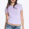 Eng anliegendes Mini-T-Shirt – Helllila Eng anliegendes Mini-T-Shirt – Helllila