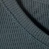 Eng anliegendes T-Shirt mit Rippstrick – Dunkelpetrol Eng anliegendes T-Shirt mit Rippstrick – Dunkelpetrol