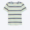 Enges Mini-T-Shirt – gestreift in Blau/Gelb Enges Mini-T-Shirt – gestreift in Blau/Gelb