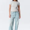 Enges Mini-T-Shirt – Grau meliert Enges Mini-T-Shirt – Grau meliert