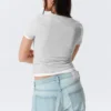 Enges Mini-T-Shirt – Grau meliert Enges Mini-T-Shirt – Grau meliert
