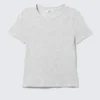 Enges Mini-T-Shirt – Grau meliert Enges Mini-T-Shirt – Grau meliert