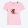 Enges Mini-T-Shirt mit Print – Rosa – Kiss Enges Mini-T-Shirt mit Print – Rosa – Kiss