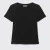 Enges Mini-T-Shirt – Schwarz Enges Mini-T-Shirt – Schwarz