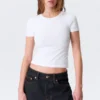 Enges Mini-T-Shirt – Weiß Enges Mini-T-Shirt – Weiß
