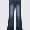 Fancy Booty Bei Low Rise Skinny Bootcut Jeans – Marble Blue – Dunkelblau | Cheap Monday Gb