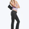 Fancy Booty Bei Low Rise Skinny Bootcut Jeans – Polly Black Print – Schwarz | Cheap Monday Gb
