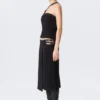 Faustina C Mid Rise Side-Buckle Pencil Rock – Schwarz Faustina C Mid Rise Side-Buckle Pencil Rock – Schwarz