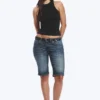 Figurbetontes Tanktop aus Baumwolljersey – Schwarz