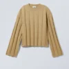 Fiona-Ripppullover – Beige Fiona-Ripppullover – Beige