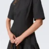 Fit-and-Flare-Mini-Kleid – Dunkelgrau