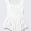 Fit-and-Flare-Mini-Kleid – Weiß Weiß Fit-and-Flare-Mini-Kleid – Weiß Weiß
