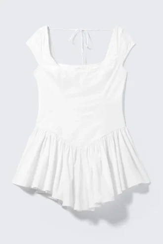 Fit-and-Flare-Mini-Kleid – Weiß Weiß