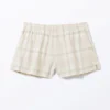 Flanell-Boxershorts – Beige kariert