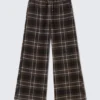 Flanell-Pyjama-Hose – Braun kariert