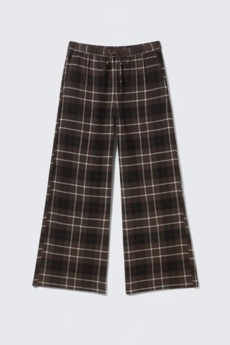 Flanell-Pyjama-Hose – Braun kariert