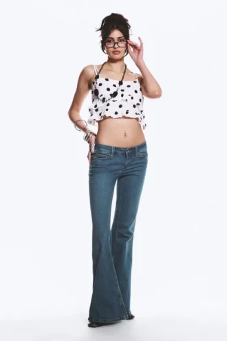 Flare Low Rise Flared Skinny Jeans – Blue Tide – Dunkelblau | Cheap Monday Gb