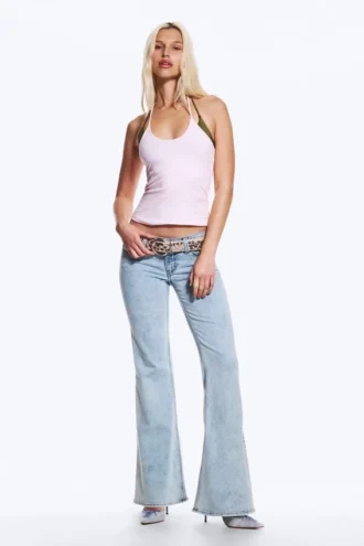 Flare Low Rise Flared Skinny Jeans – Frosty Blue – Hellblau | Cheap Monday Gb