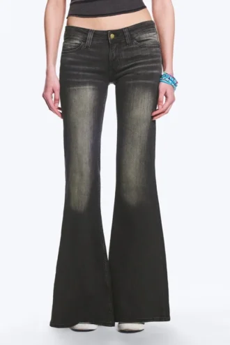 Flare Low Rise Flared Skinny Jeans – Senfgelb Schwarz – Schwarz | Cheap Monday Gb