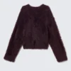 Flauschiger Strickpullover – Dunkles Pflaumenblau Flauschiger Strickpullover – Dunkles Pflaumenblau