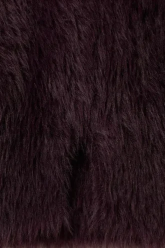 Flauschiger Strickpullover – Dunkles Pflaumenblau