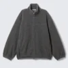 Fleece-Jacke mit Reißverschluss – Dunkelgrau meliert Fleece-Jacke mit Reißverschluss – Dunkelgrau meliert