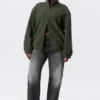 Fleece-Jacke mit Reißverschluss – Dunkelgrün Fleece-Jacke mit Reißverschluss – Dunkelgrün