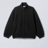 Fleece-Jacke mit Reißverschluss – Schwarz Fleece-Jacke mit Reißverschluss – Schwarz