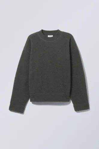 Fleece-Sweatshirt – Dunkelgrau