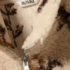 Fleecejacke mit Reißverschluss – Beige – Brauner Blumenprint Fleecejacke mit Reißverschluss – Beige – Brauner Blumenprint