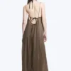 Fließendes Maxikleid – Braun