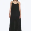 Fließendes Maxikleid – Schwarz