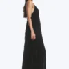 Fließendes Maxikleid – Schwarz