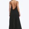 Fließendes Maxikleid – Schwarz