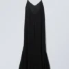 Fließendes Maxikleid – Schwarz