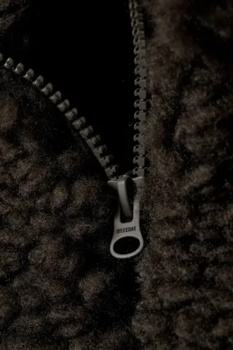 Fluffy Fleece Jacket – Braun