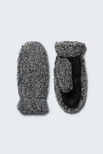 Futterhandschuhe – Dunkelgrau meliert